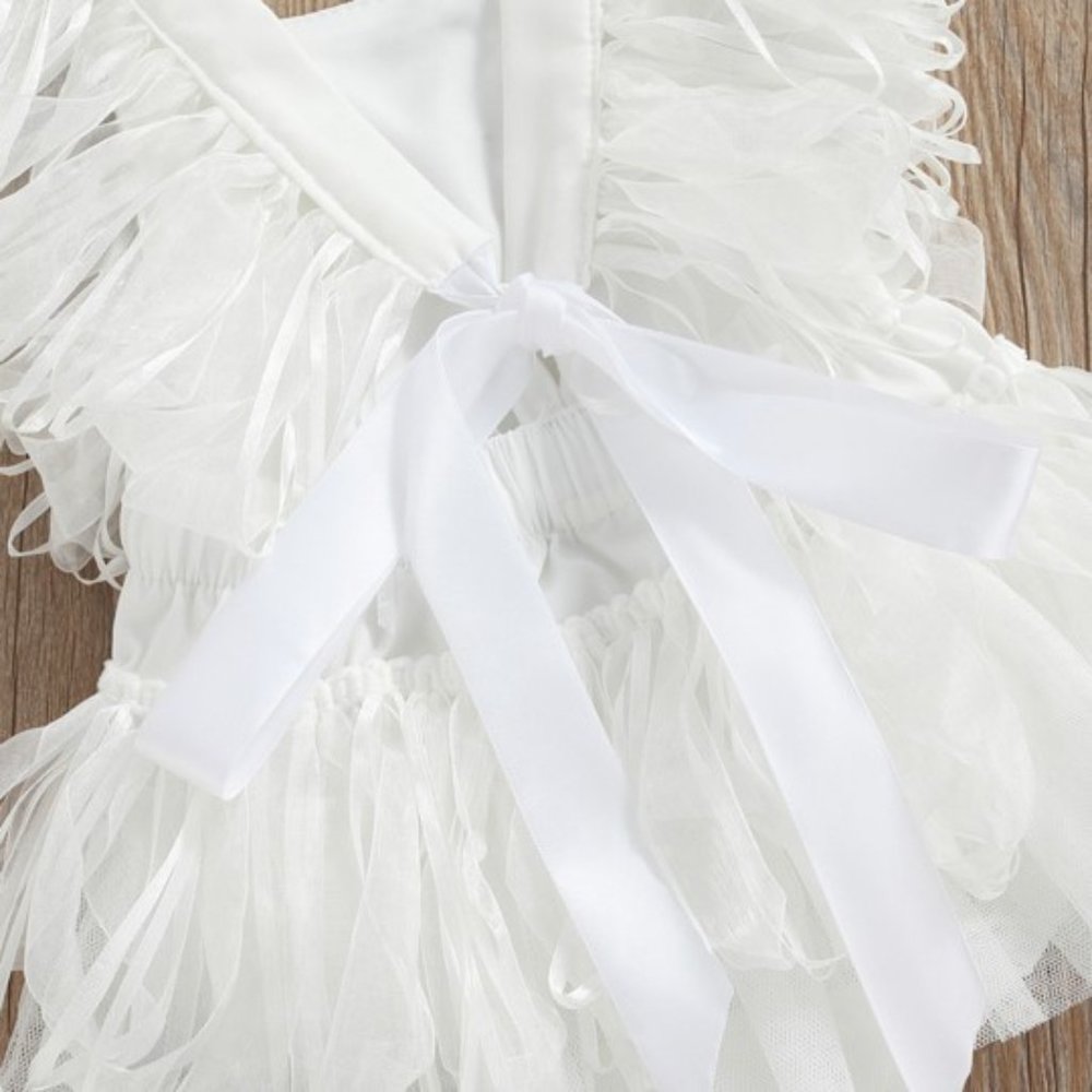 Floral Lace Boho Birthday Outfit Dress Clothes Easter White Romper Baptism_6